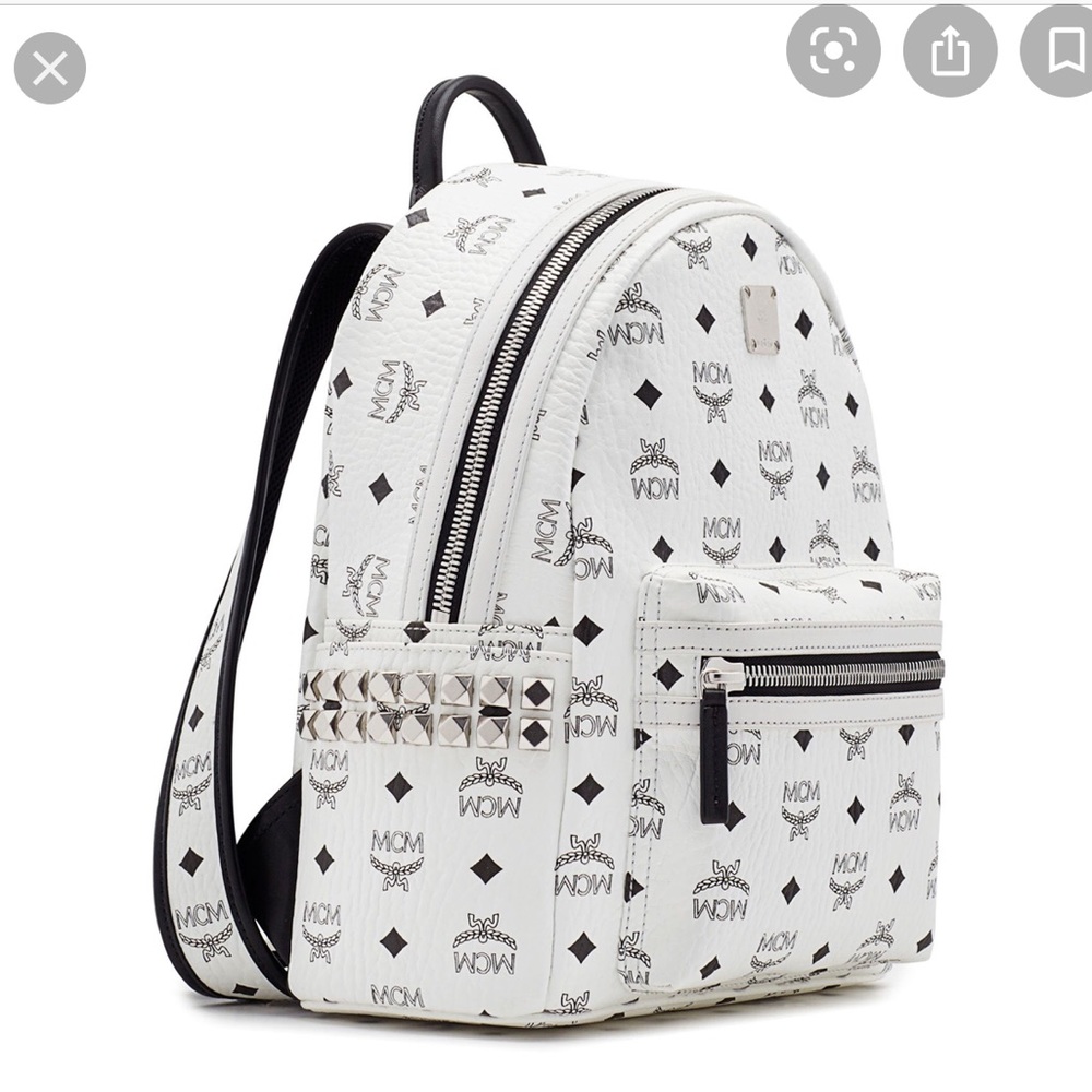 Classic white MCM backpack 🎒